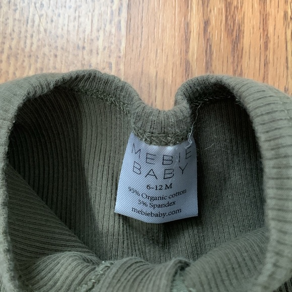 Mebie Baby Organic Cotton Ribbed Zipper Footie - Picture 3 of 4